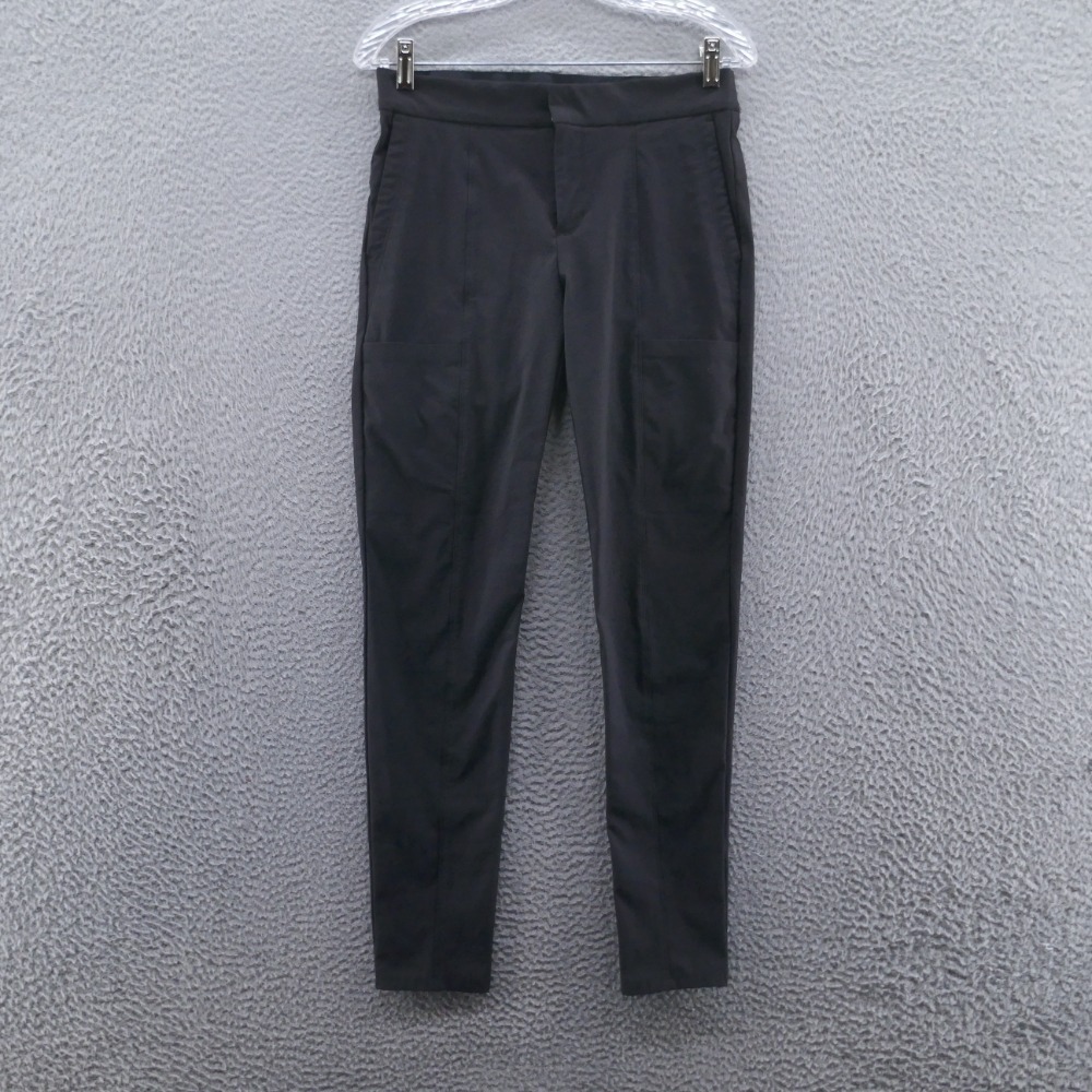 Athleta Women Wander Stash Skinny Pants 2 Black Lightweight Mid Rise Stretch